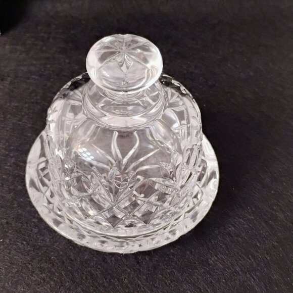 Vintage Galway Leah Butter Dish, Glass Crystal 4" Covered With Dome Lid & Plate - Picture 2 of 6